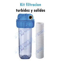 Sistema de filtración de sedimentos bobinado de 50 micras y porta filtros de 10"