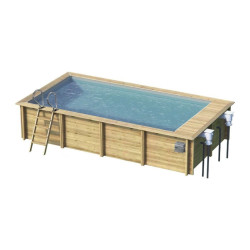Piscina de Madera Maciza URBAN POOL con cubierta automática