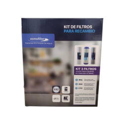 KIT DE 3 FILTROS OSMOSIS STANDAR