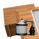 Caseta de madera y sistema de filtración de arena de 4m3/h para piscina Urban Pool