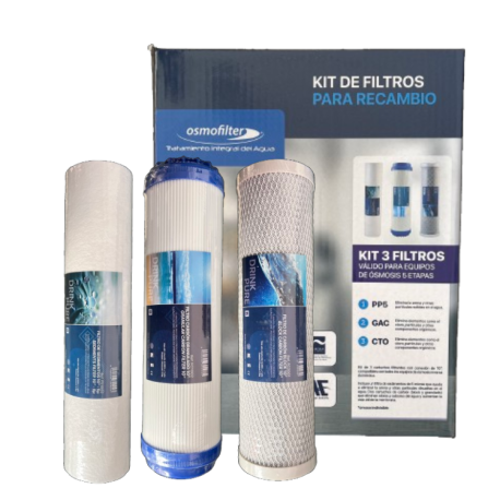KIT DE 3 FILTROS OSMOSIS STANDAR