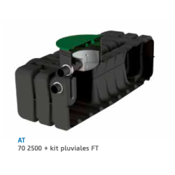 Depósito AT 70 para recogidas de pluviales con filtro FT, desde 2500 lts a 10.000 lts.